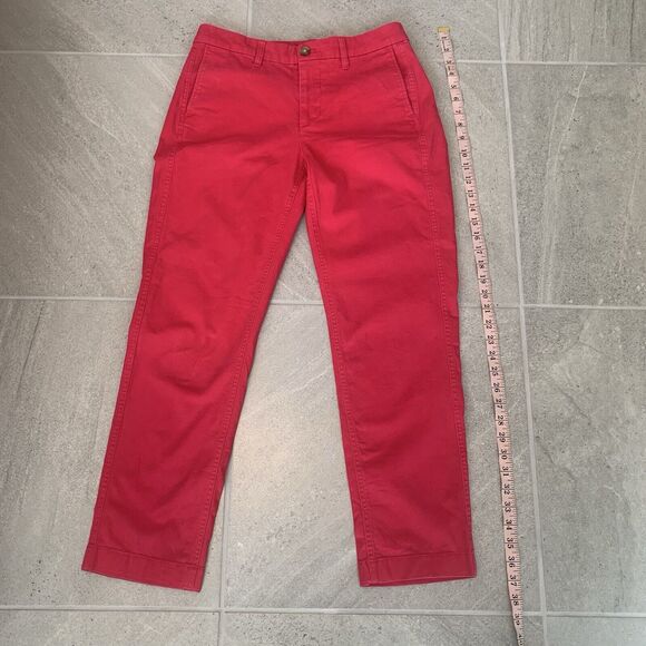 J Crew High Rise Girlfriend Chin Pants Womens Size 2 Red Style - Picture 5 of 5
